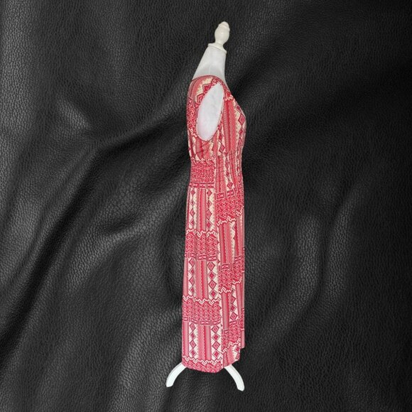 Jon & Anna Red Boho Maxi Dress 1X Boho, Festival, Beachy, Retro, - Picture 3 of 9